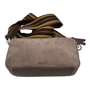 The Sak Suede Crossbody Taupe Guitar Strap